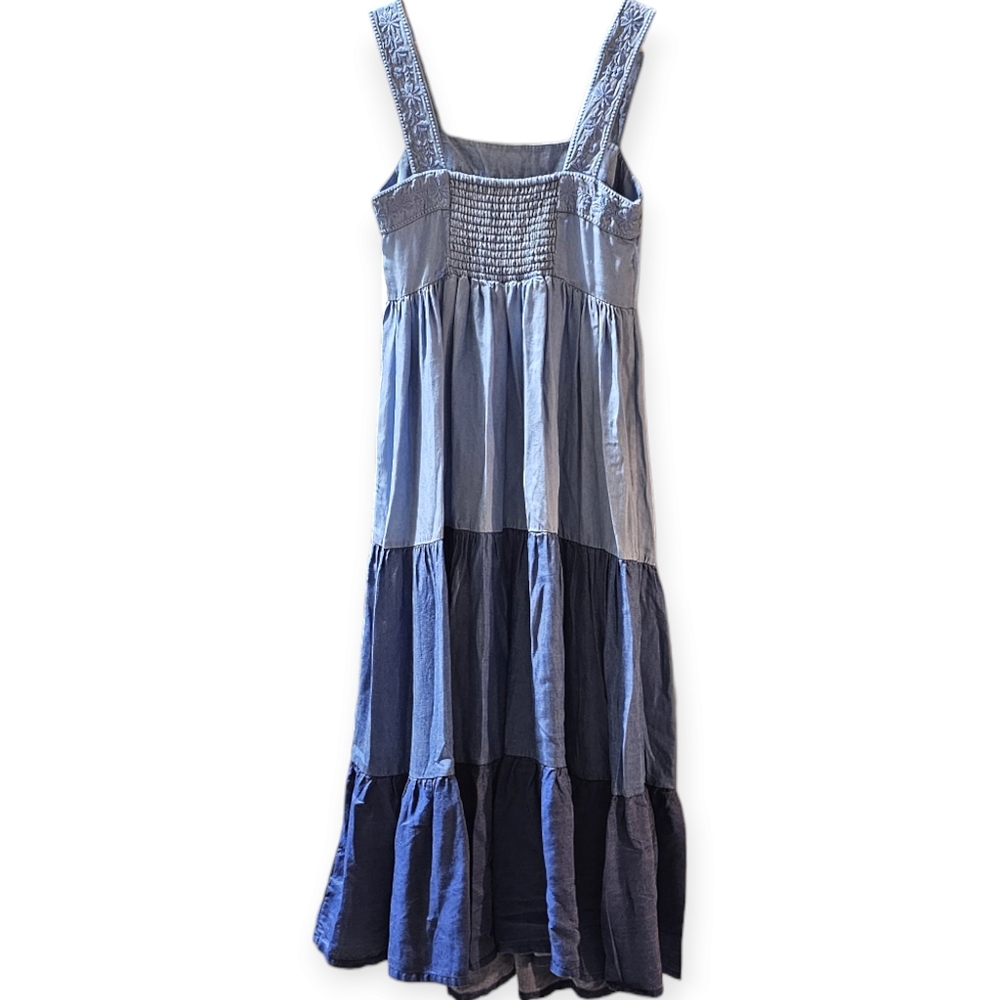 Kate Spade Broome Street Smocked Tiered Sleeveless Midi Cottagecore Dress - Picture 4 of 7